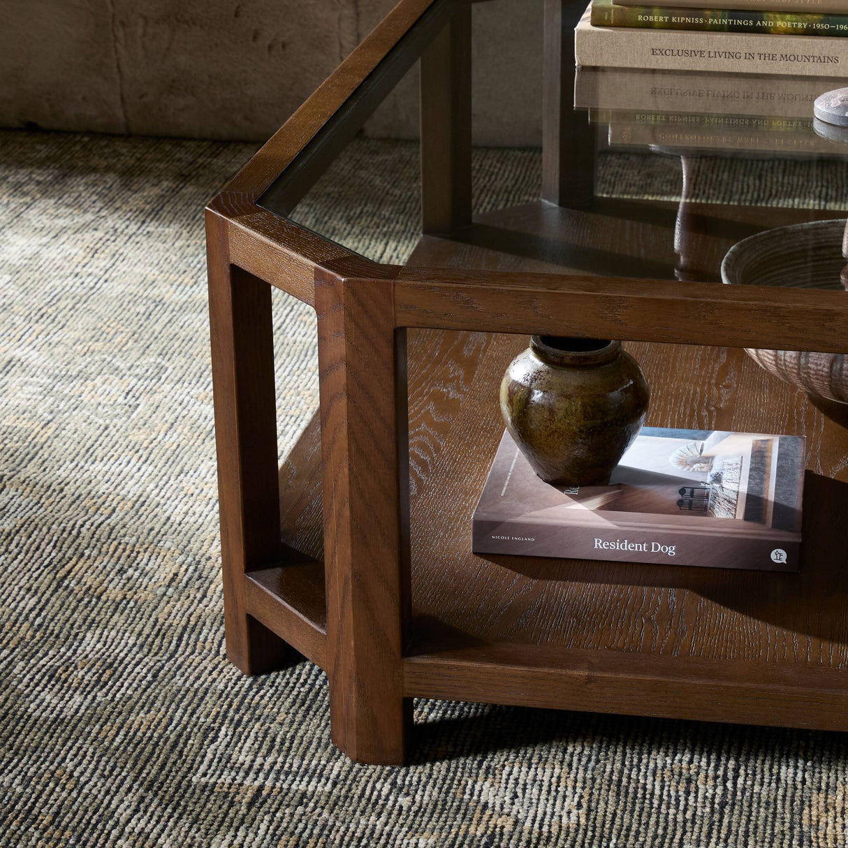 Jenzen Coffee Table in Tempered Glass from Four Hands - Luna Furniture