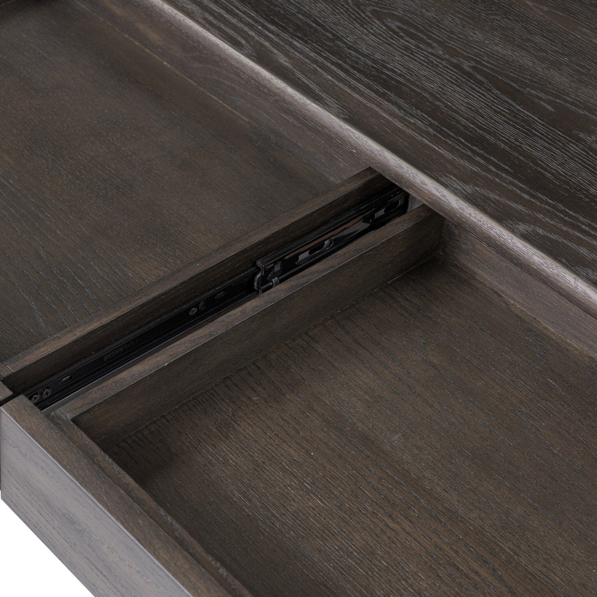 Farrow Console Table in Smoked Black Veneer from Four Hands - Luna Furniture