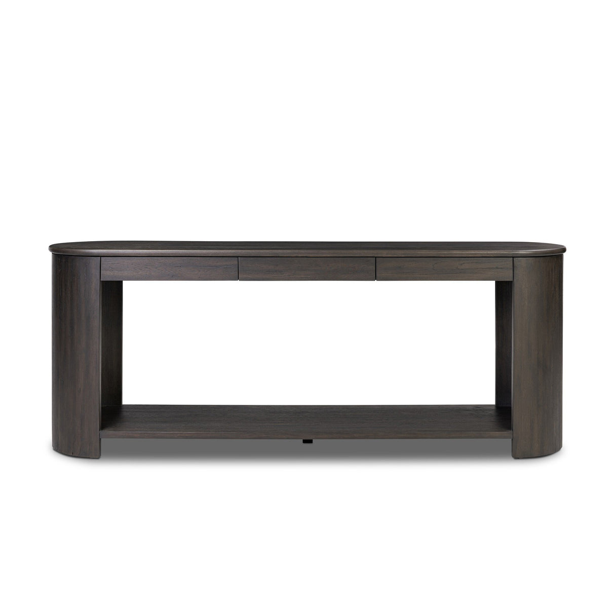 Farrow Console Table in Smoked Black Veneer from Four Hands - Luna Furniture