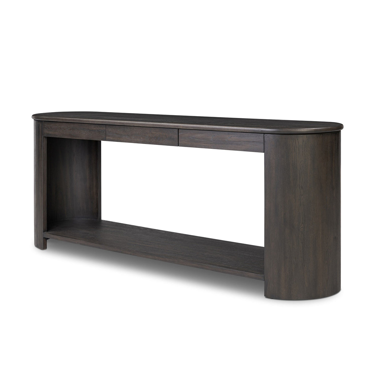 Farrow Console Table in Smoked Black Veneer from Four Hands - Luna Furniture