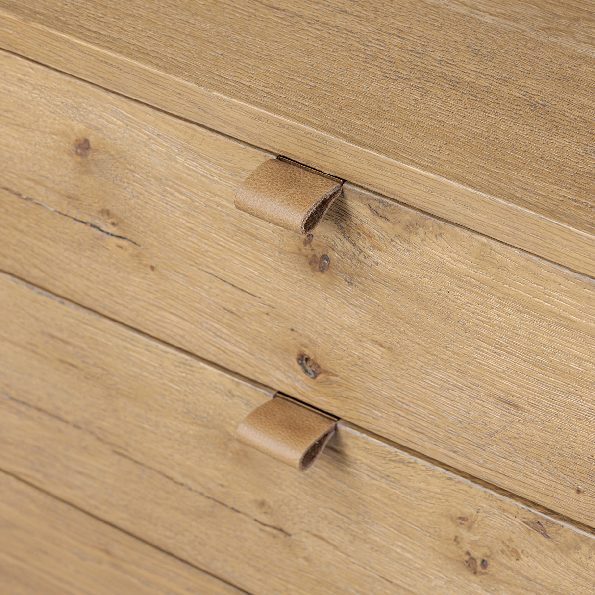 Tula Executive Desk in Worn Oak Veneer from Four Hands - Luna Furniture