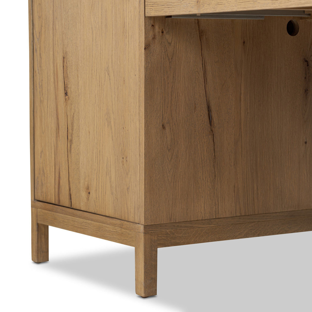 Tula Executive Desk in Worn Oak Veneer from Four Hands - Luna Furniture