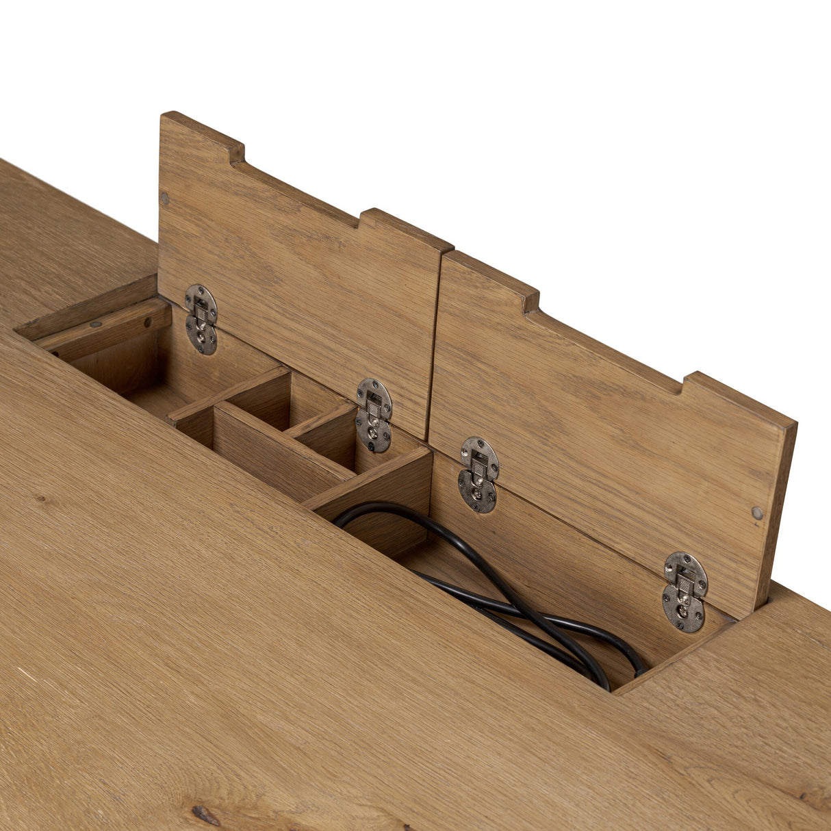 Tula Executive Desk in Worn Oak Veneer from Four Hands - Luna Furniture