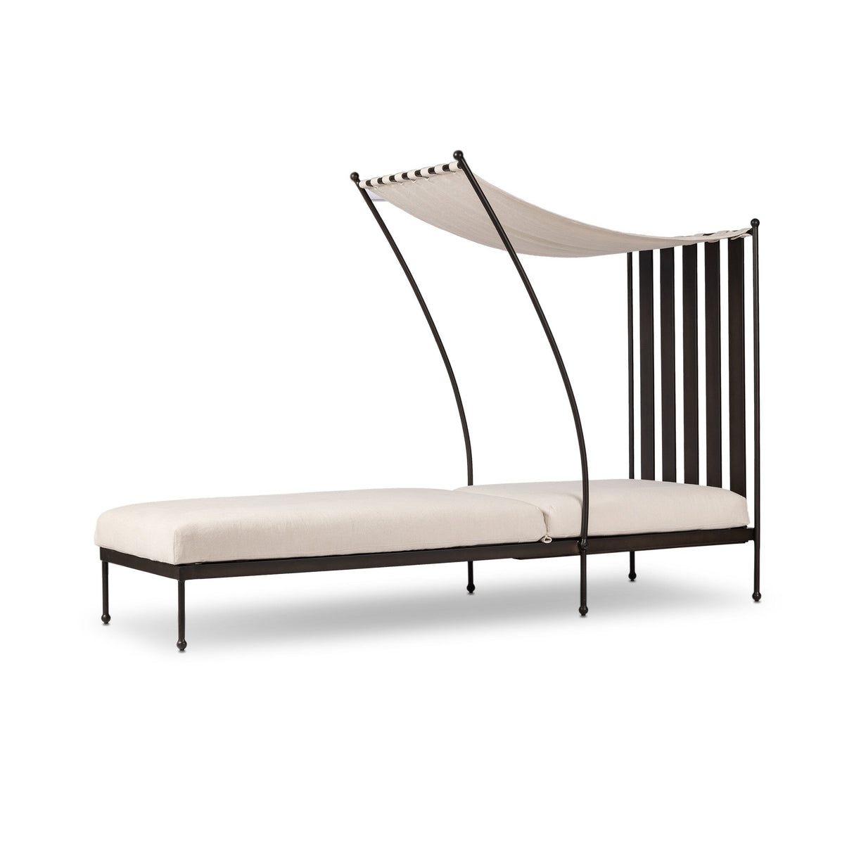 Tally Adjustable Outdoor Chaise in Bombay Flax from Four Hands - Luna Furniture