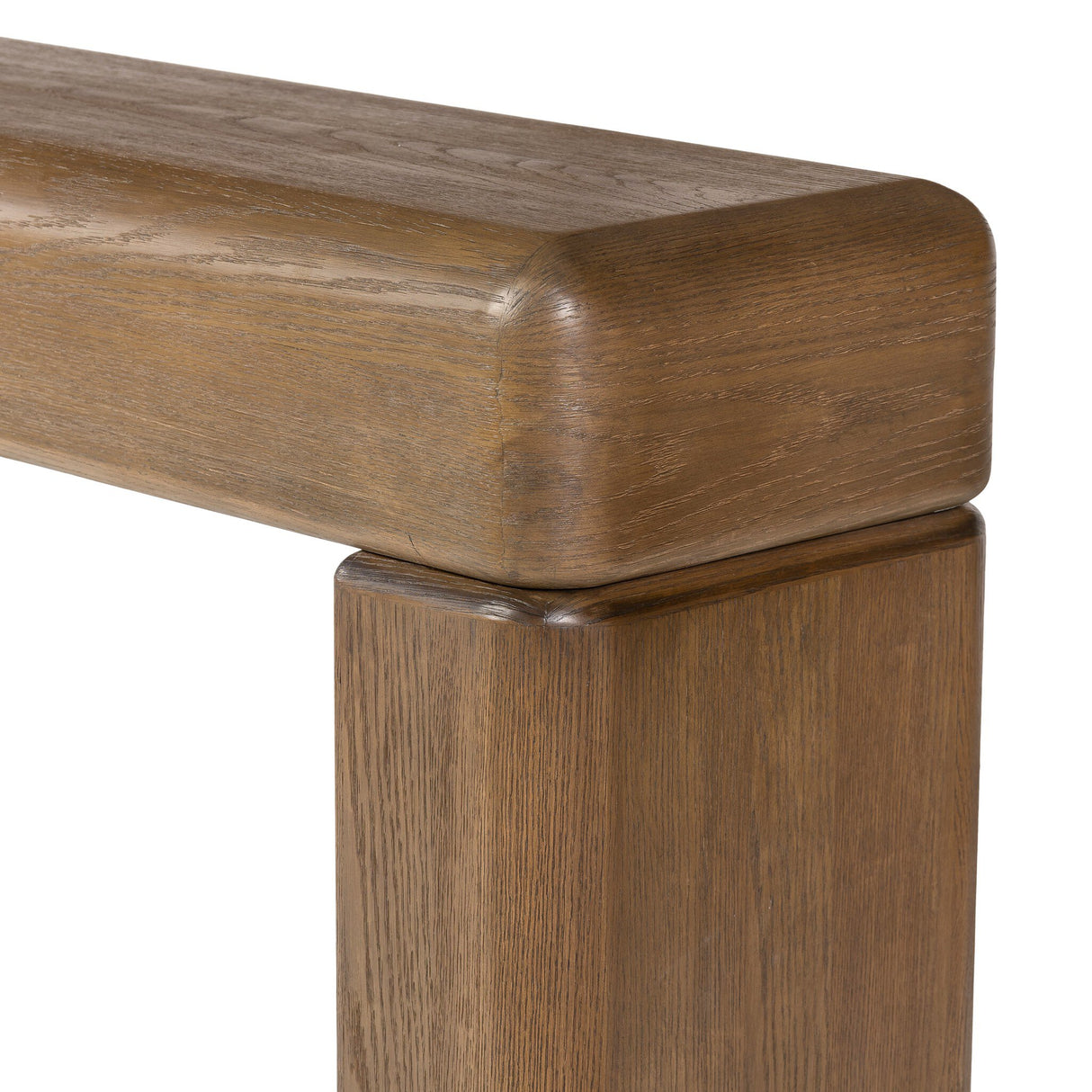 Eva Console Table in Drifted Oak Veneer from Four Hands - Luna Furniture
