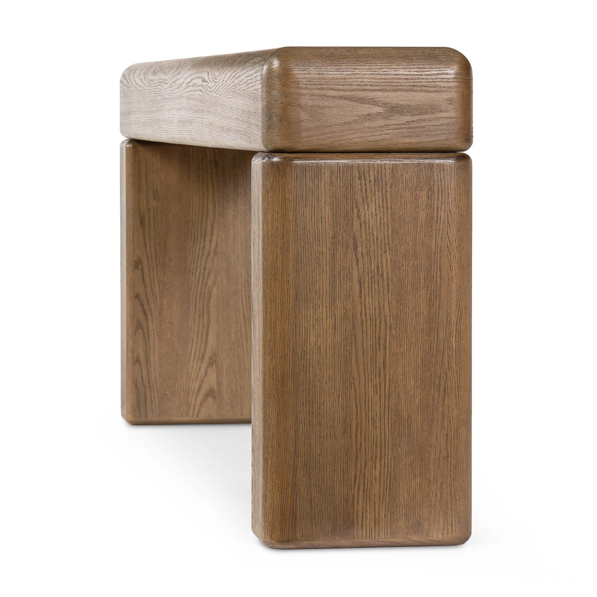 Eva Console Table in Drifted Oak Veneer from Four Hands - Luna Furniture