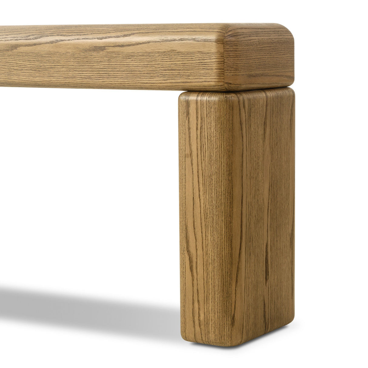 Eva Console Table in Drifted Oak Veneer from Four Hands - Luna Furniture
