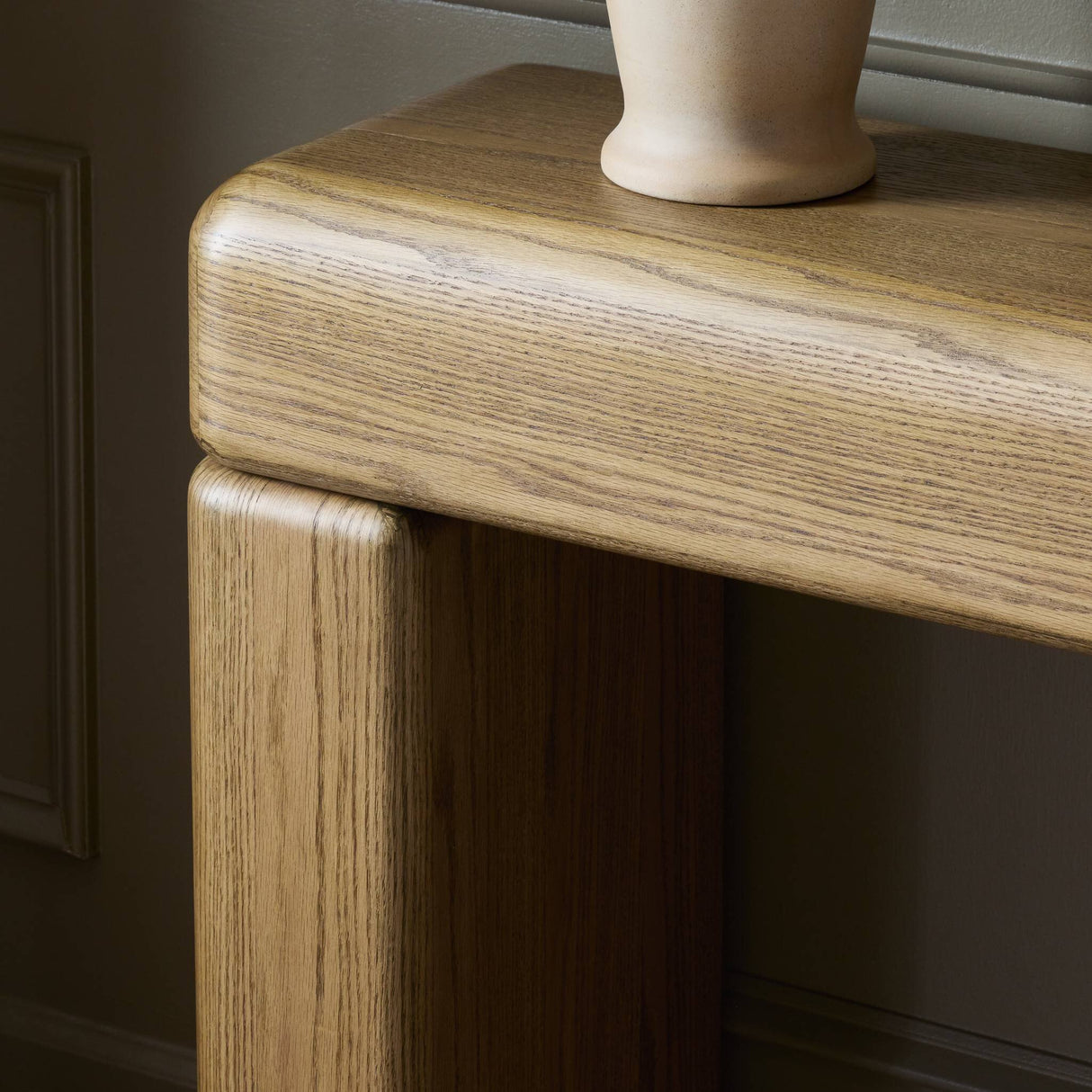 Eva Console Table in Drifted Oak Veneer from Four Hands - Luna Furniture