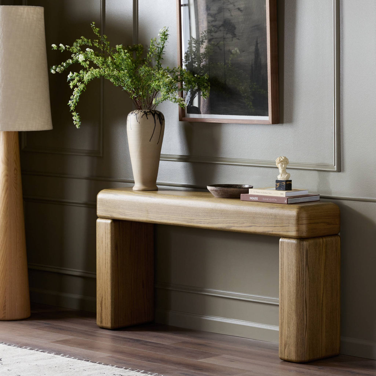 Eva Console Table in Drifted Oak Veneer from Four Hands - Luna Furniture