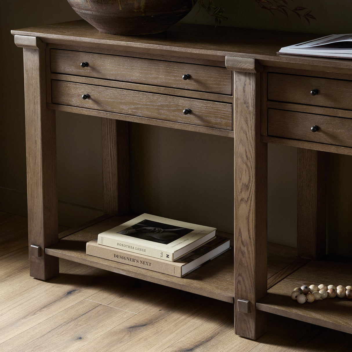 Gardendale Console Table in Tan Oak from Four Hands - Luna Furniture