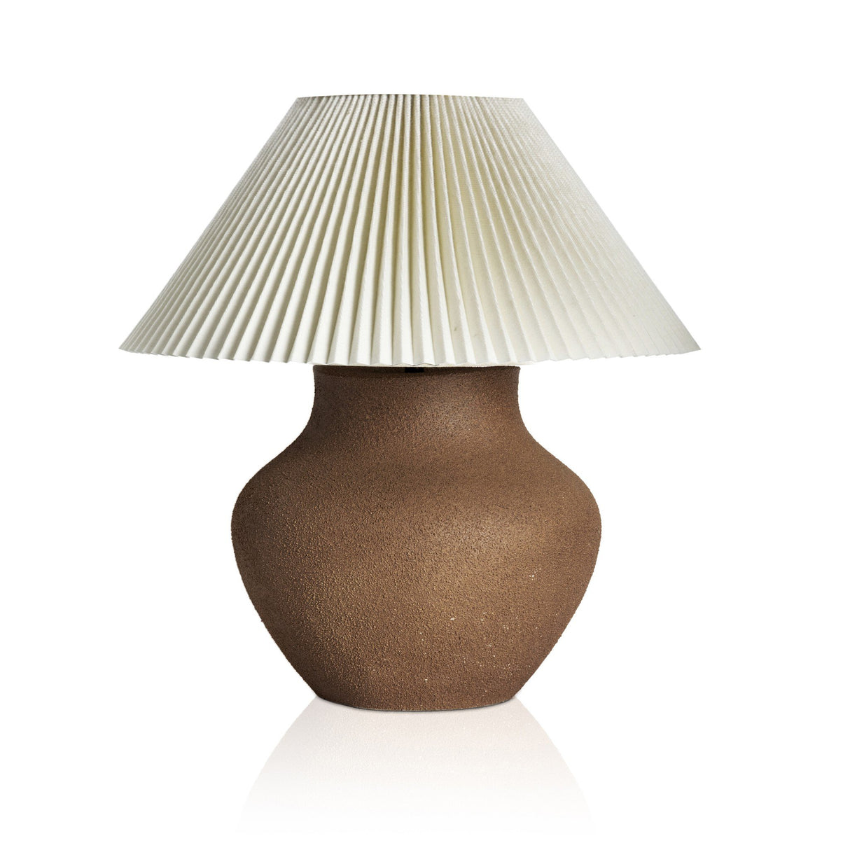 Parma Table Lamp in Textured Dark Sand Porcelain from Four Hands - Luna Furniture