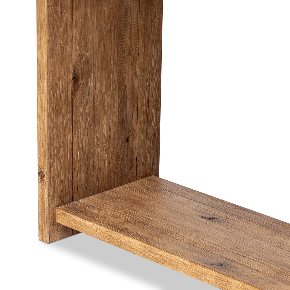Zeno Console Table in Distressed Blonde Oak Veneer from Four Hands - Luna Furniture