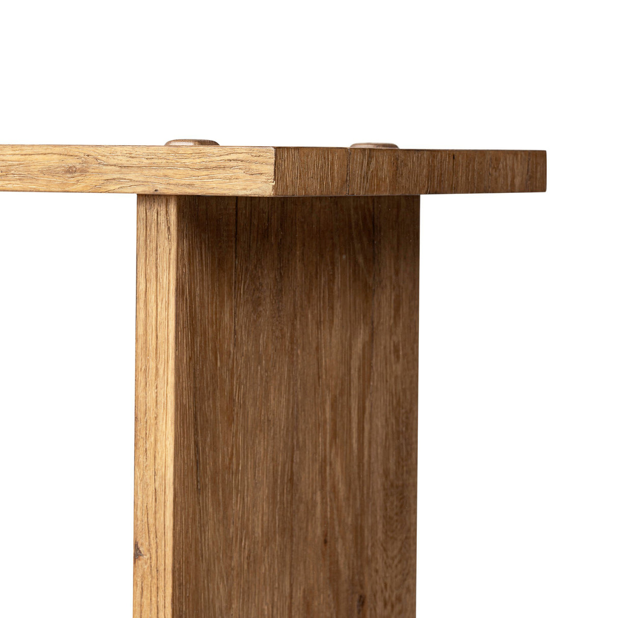 Zeno Console Table in Distressed Blonde Oak Veneer from Four Hands - Luna Furniture