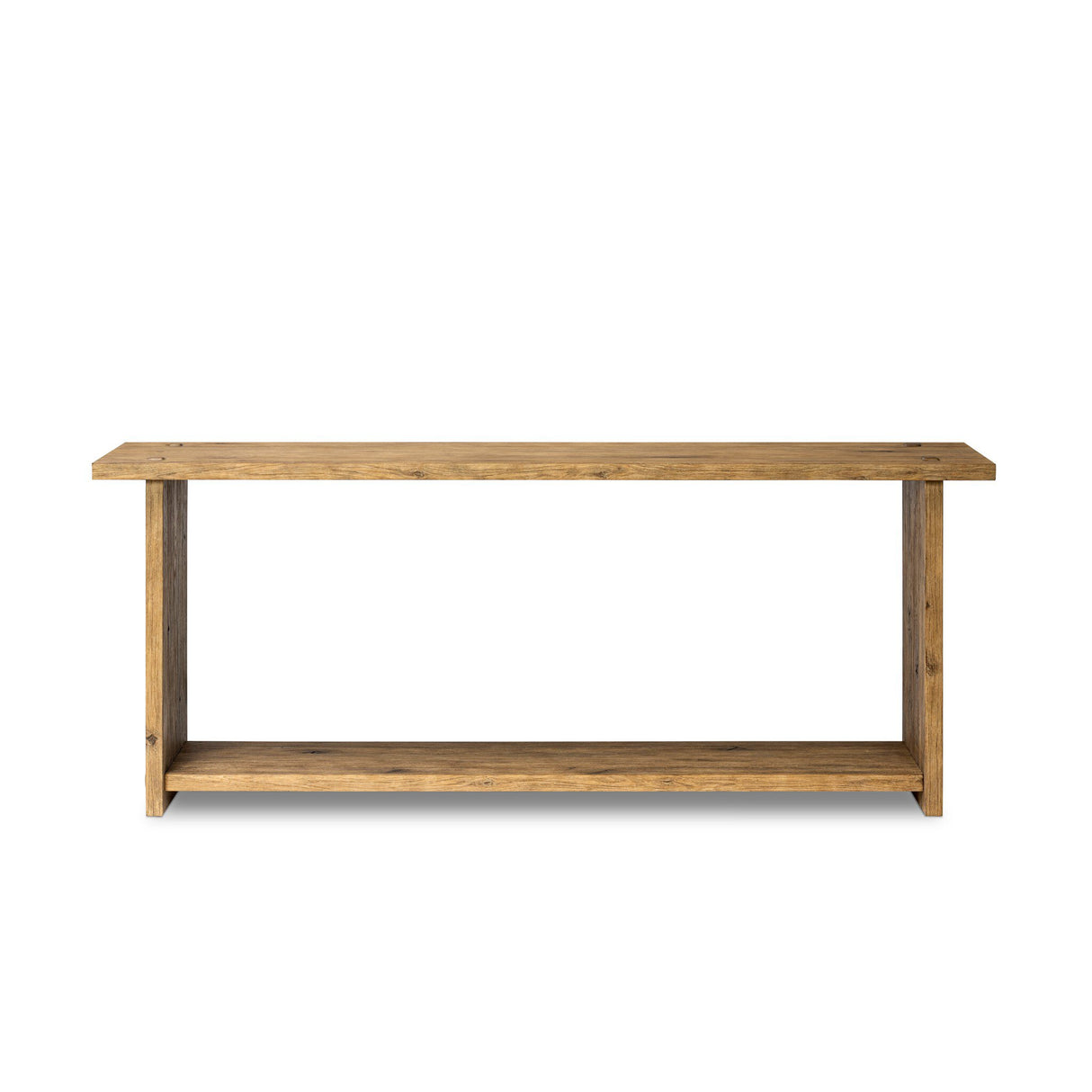 Zeno Console Table in Distressed Blonde Oak Veneer from Four Hands - Luna Furniture