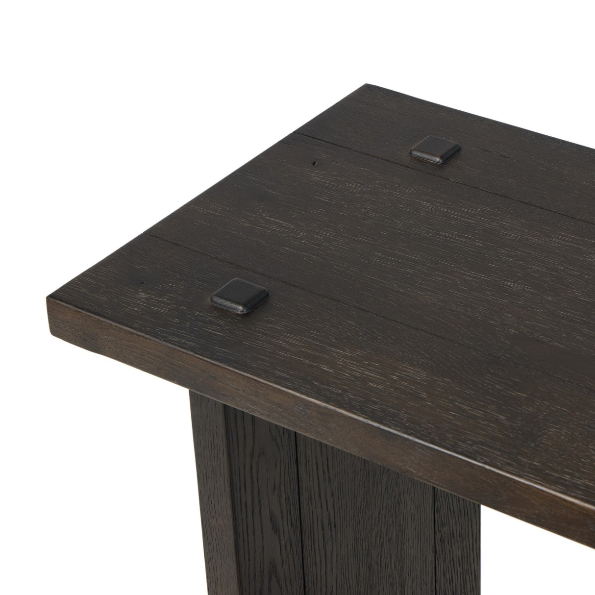 Zeno Console Table in Smoked Black Resawn Oak from Four Hands - Luna Furniture