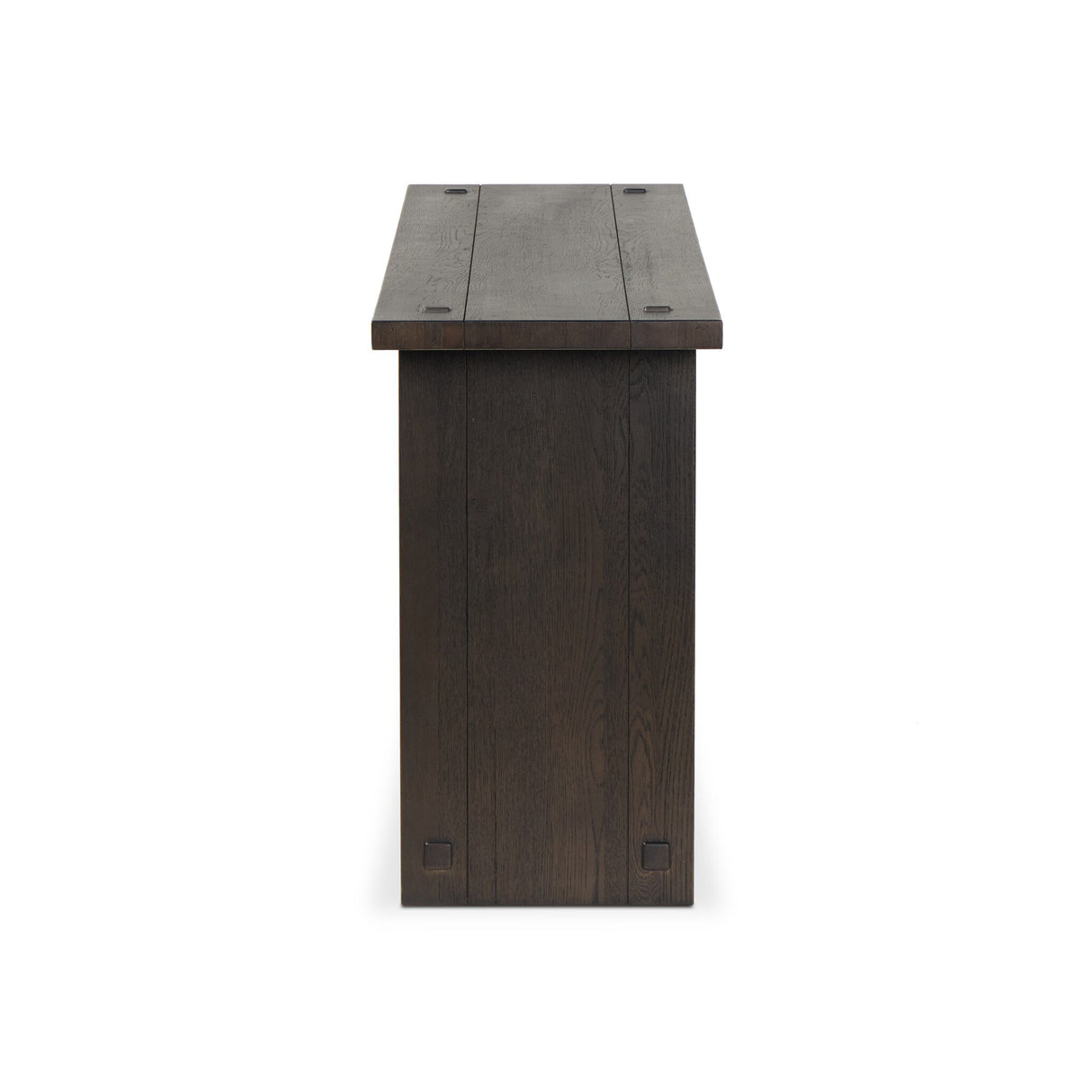 Zeno Console Table in Smoked Black Resawn Oak from Four Hands - Luna Furniture