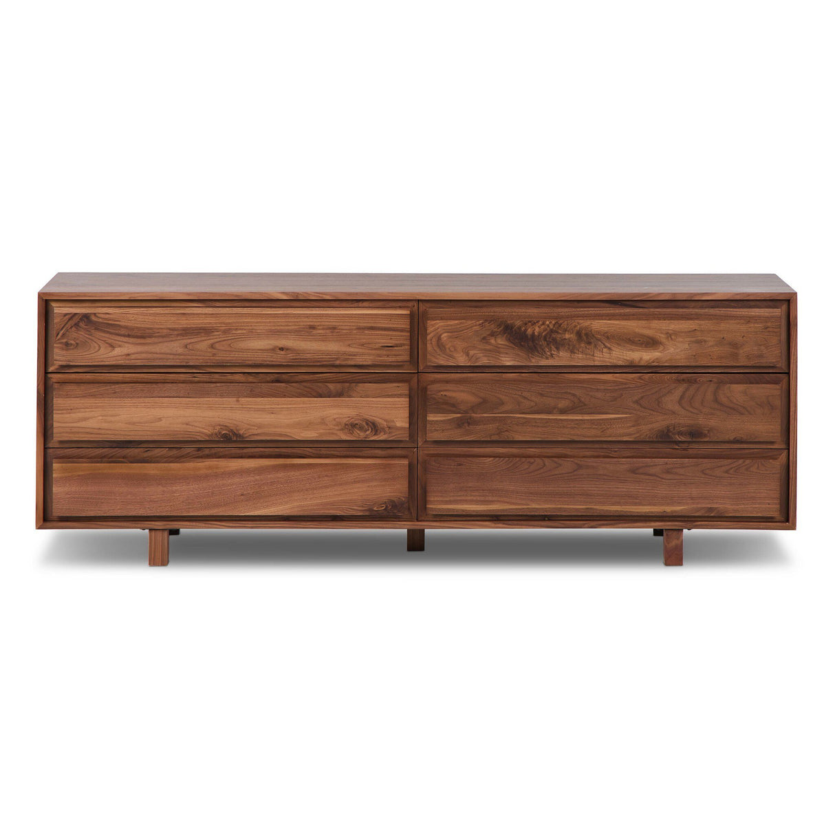 Stafford 6 Drawer Dresser in Walnut Natural from Four Hands - Luna Furniture