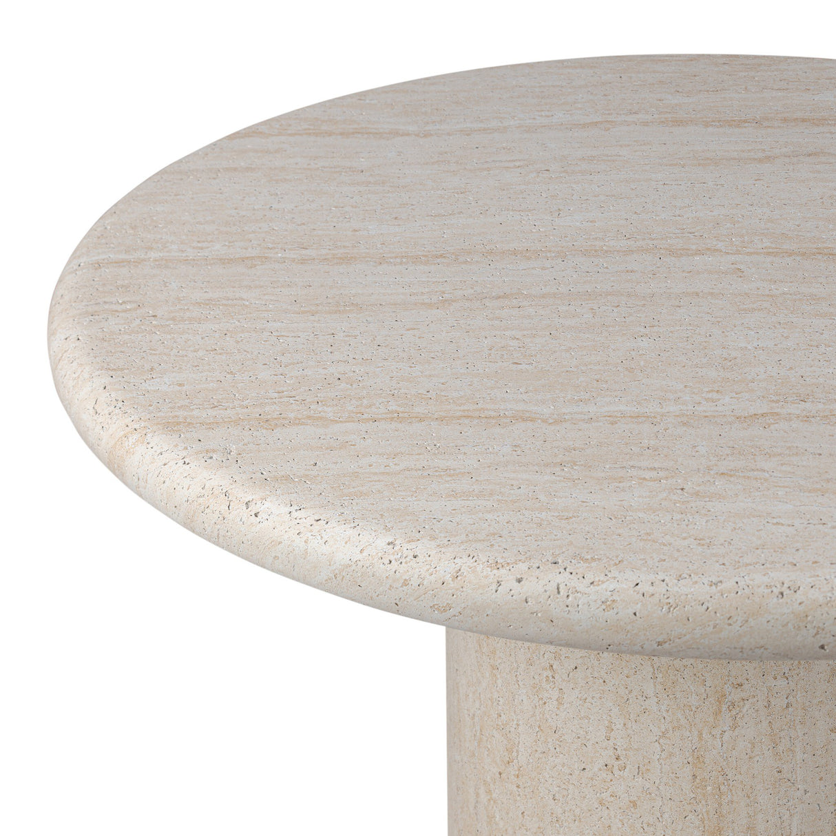 Poole Outdoor Round Dining Table-48" in Textured Sand Concrete from Four Hands - Luna Furniture