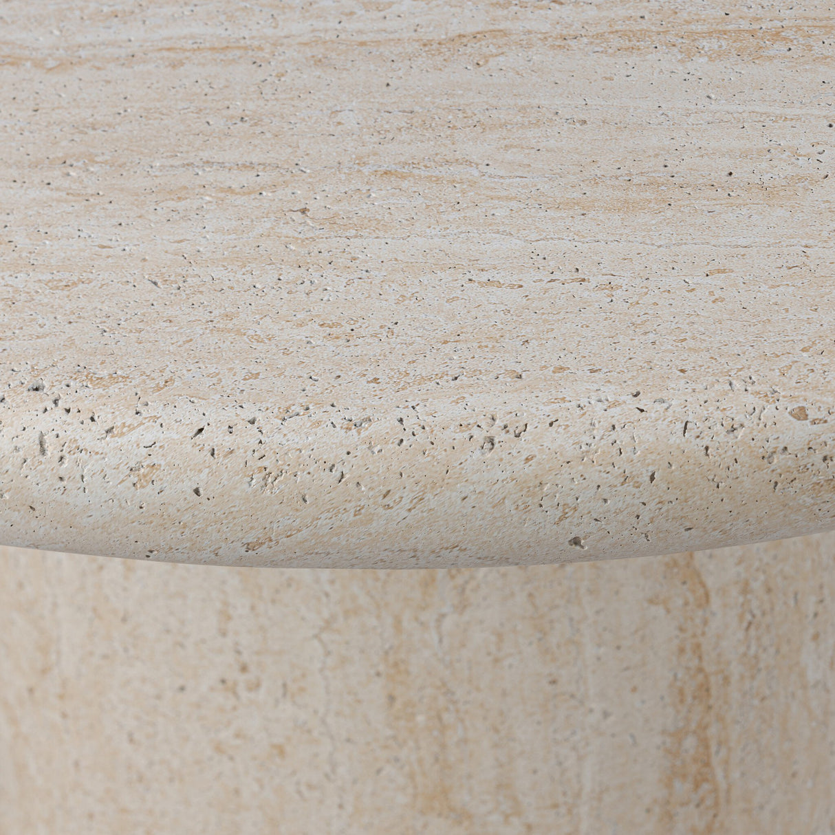 Poole Outdoor Round Dining Table-48" in Textured Sand Concrete from Four Hands - Luna Furniture