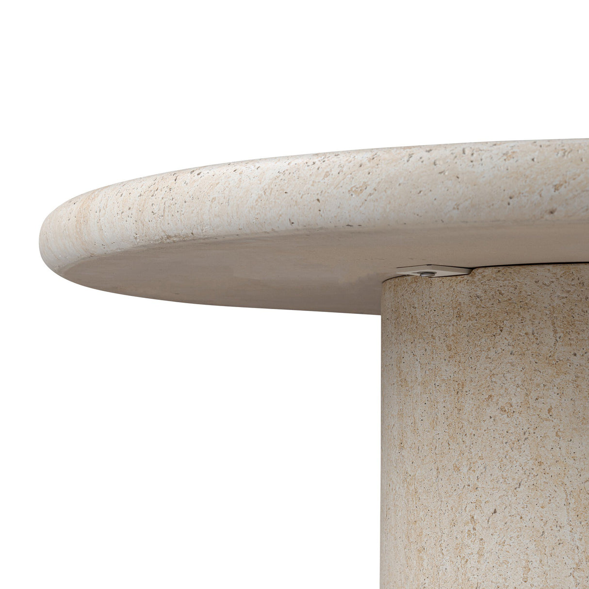 Poole Outdoor Round Dining Table-48" in Textured Sand Concrete from Four Hands - Luna Furniture