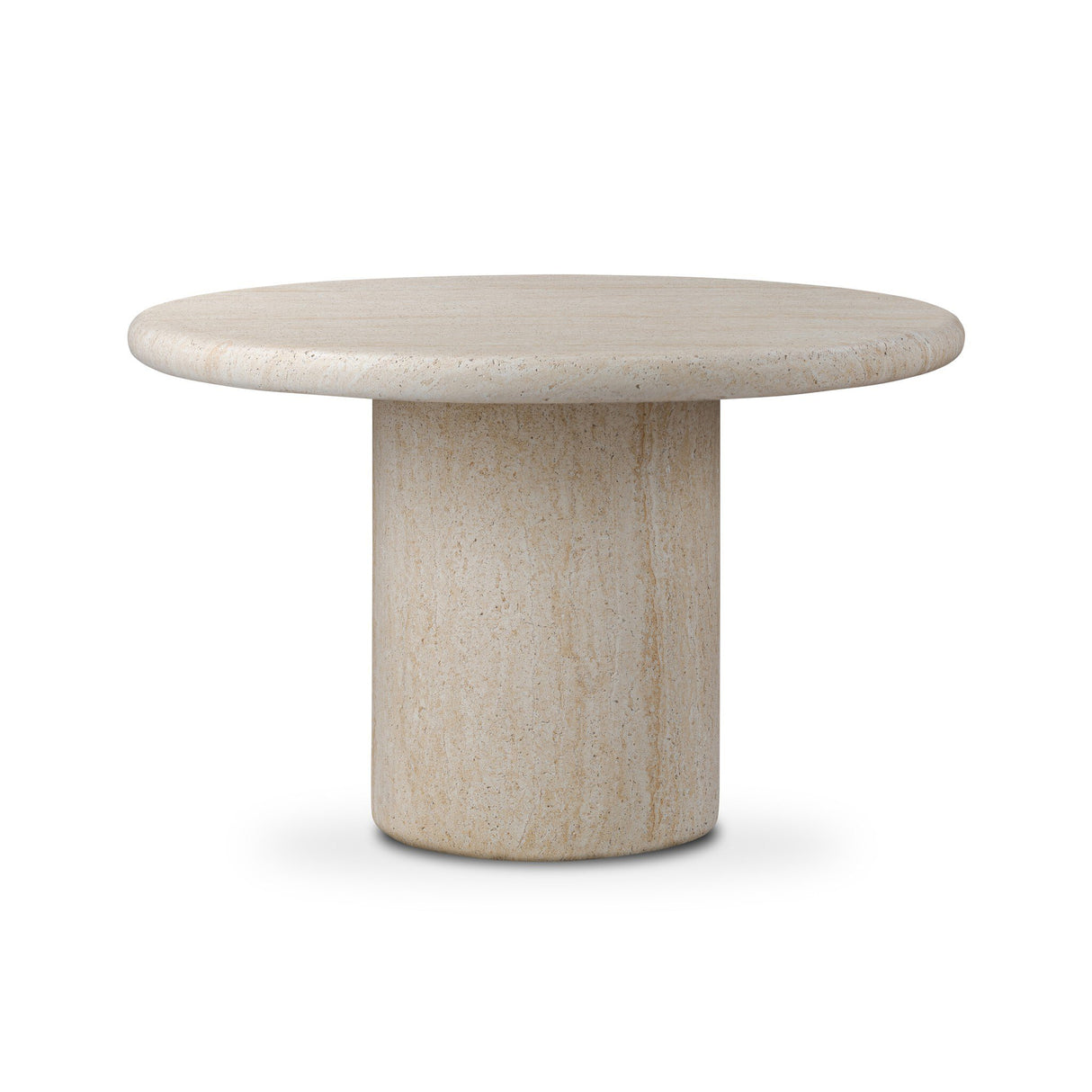 Poole Outdoor Round Dining Table-48" in Textured Sand Concrete from Four Hands - Luna Furniture