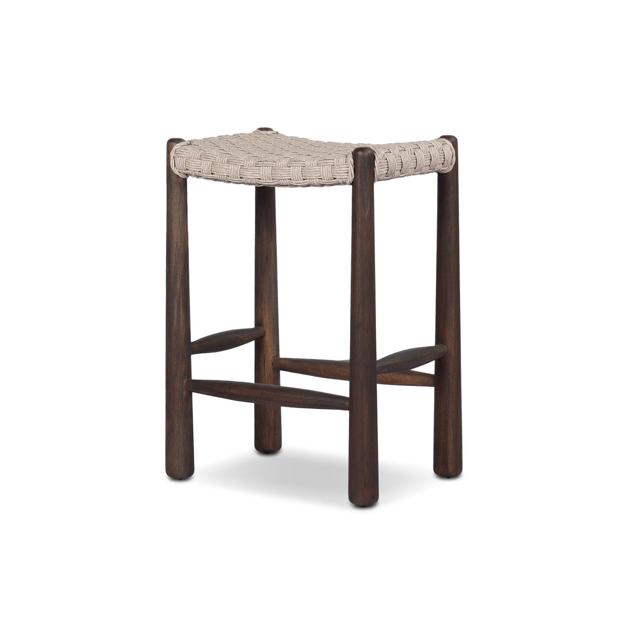 Savio Outdoor Bar + Counter Stool in Vintage White from Four Hands - Luna Furniture