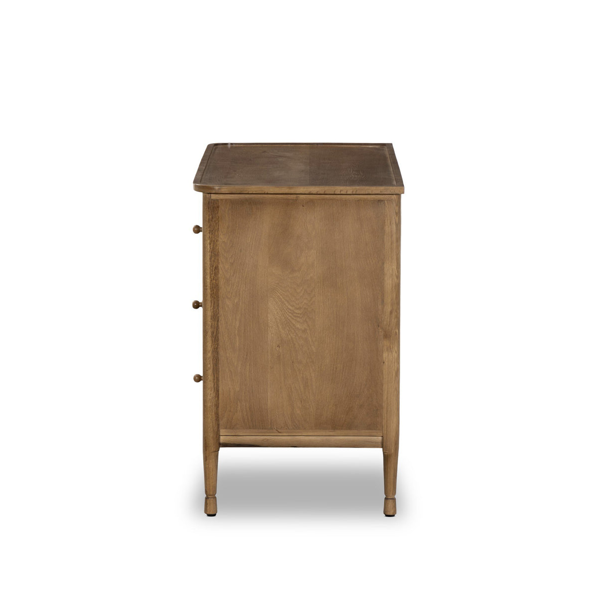 Franny 3 Drawer Chest in Saddle Brown Veneer from Four Hands - Luna Furniture