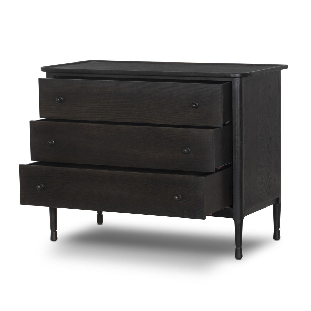 Franny 3 Drawer Chest in Espresso Oak Veneer from Four Hands - Luna Furniture