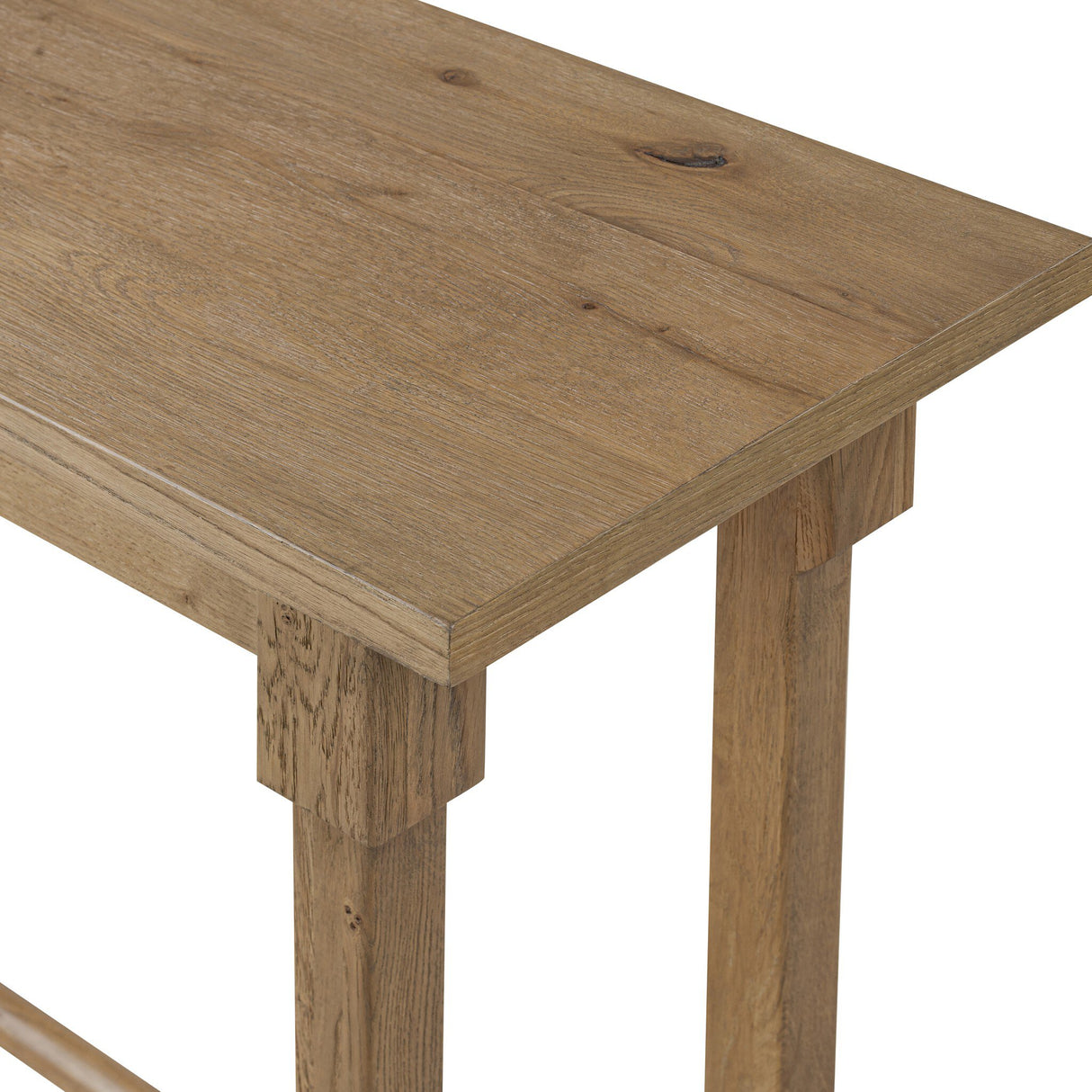 Edison Console Table in Worn Oak Veneer from Four Hands - Luna Furniture
