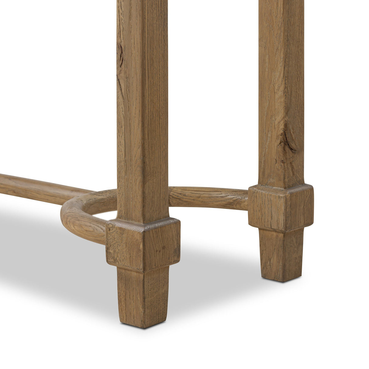 Edison Console Table in Worn Oak Veneer from Four Hands - Luna Furniture