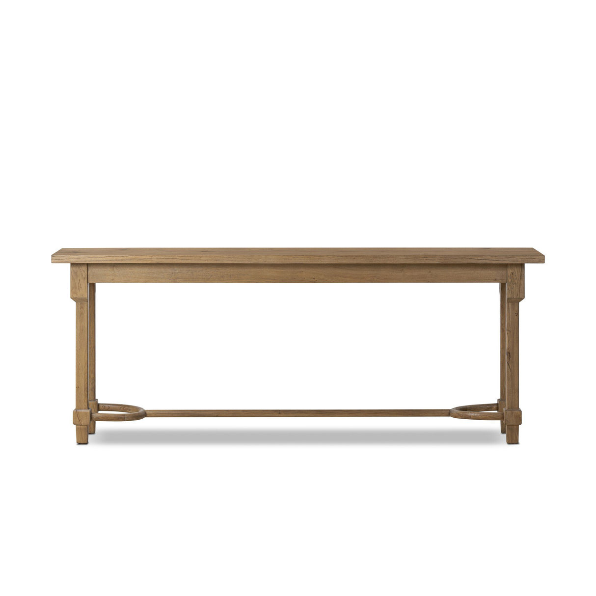 Edison Console Table in Worn Oak Veneer from Four Hands - Luna Furniture