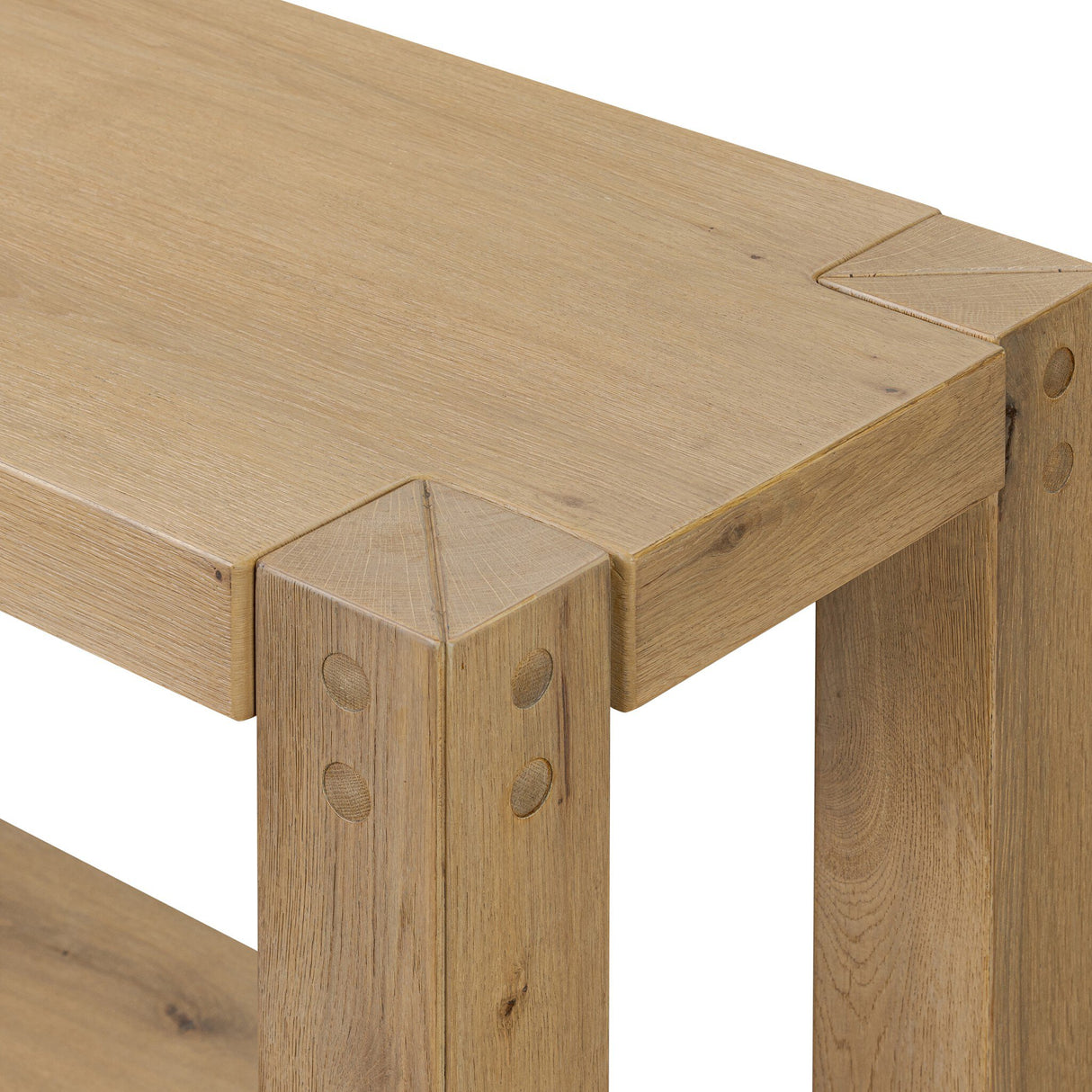 Emmer Console Table in Aged Smoked Oak from Four Hands - Luna Furniture