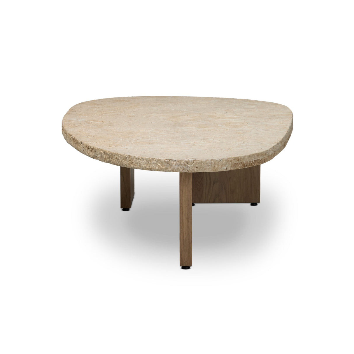 Telma Coffee Table in Chiseled Beige Lavastone from Four Hands - Luna Furniture