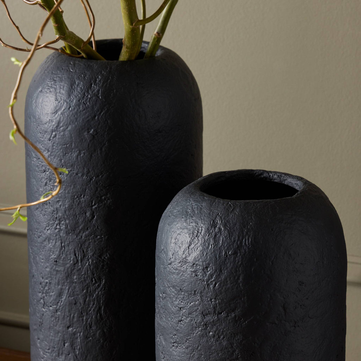 Burns Vessel in Raw Black Texture from Four Hands - Luna Furniture
