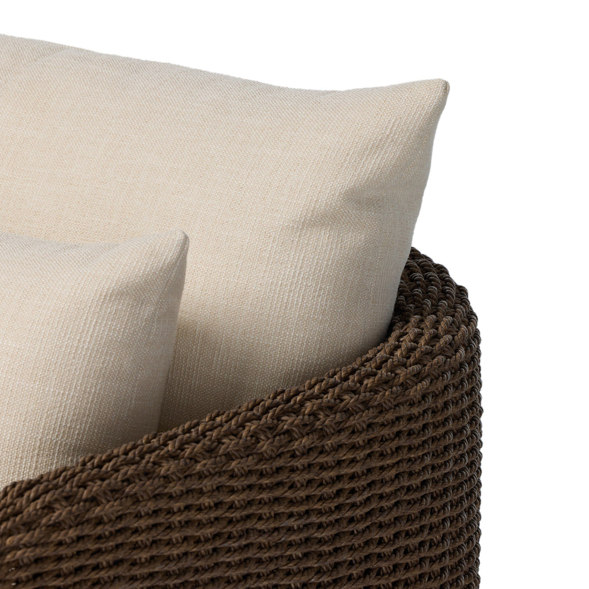 Corrigan Outdoor Swivel Chair in Liller Ivory from Four Hands - Luna Furniture