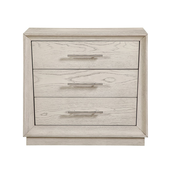Solas Wire Brushed Gray Nightstand