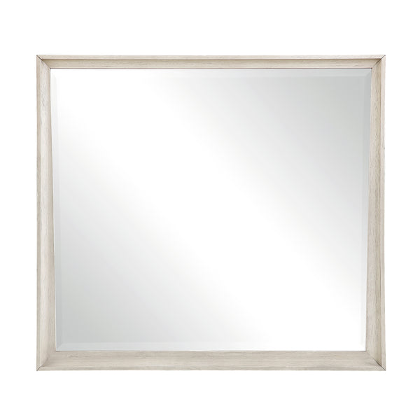 Solas Wire Brushed Gray Bedroom Mirror (Mirror Only)