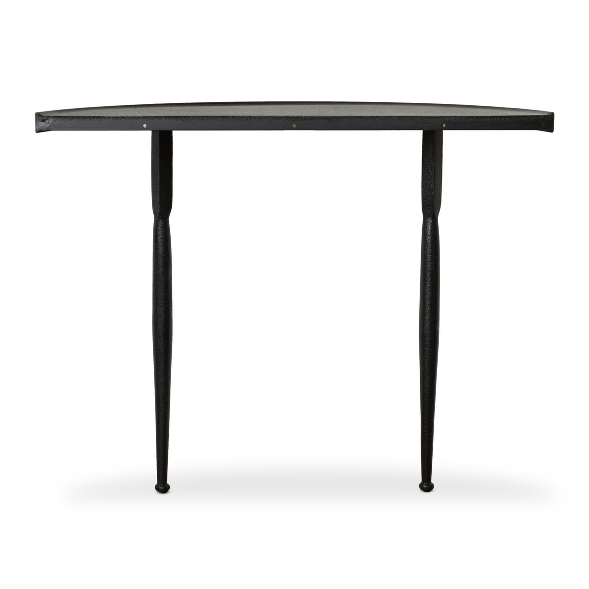 Lois Demilune Console Table in Textured Iron from Four Hands - Luna Furniture