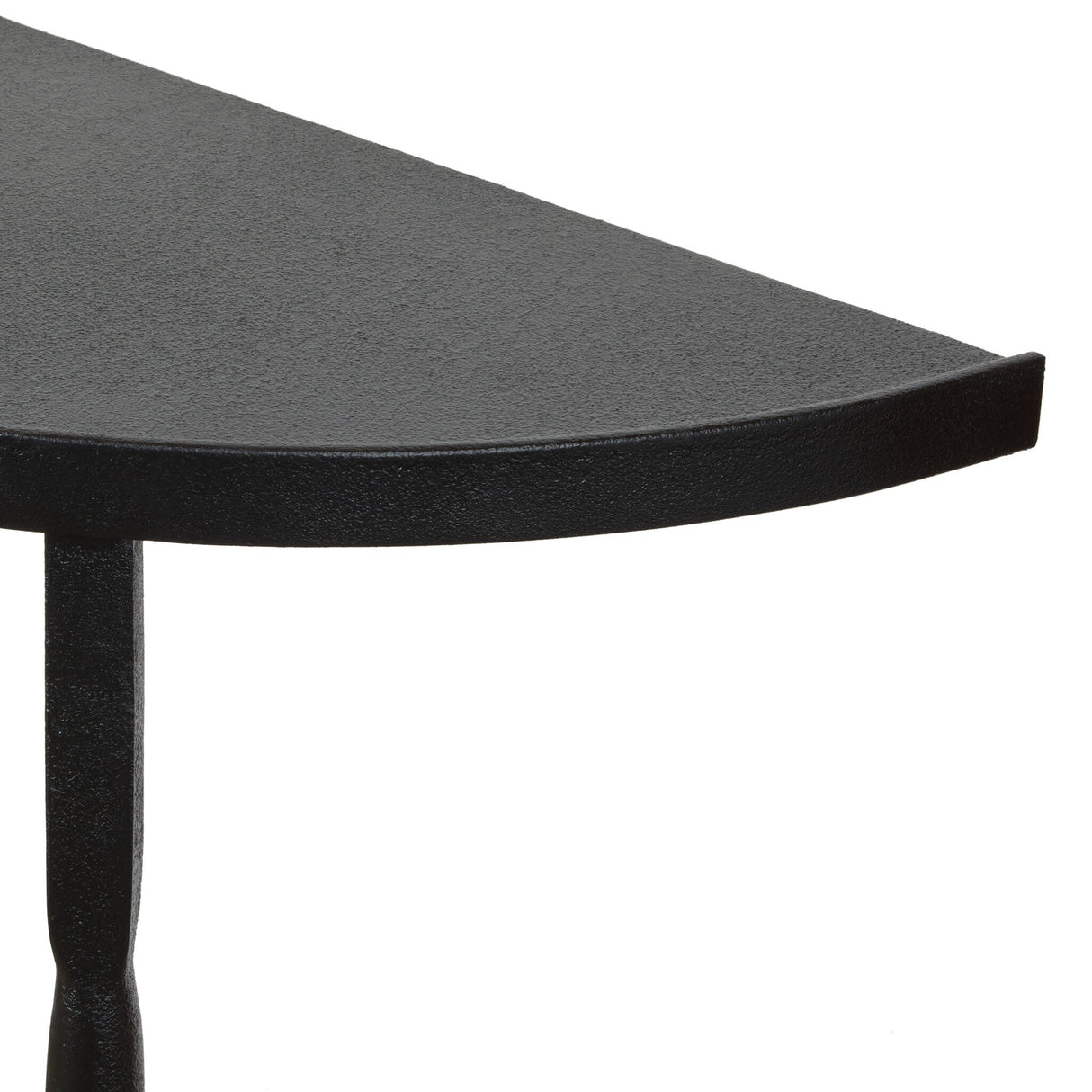 Lois Demilune Console Table in Textured Iron from Four Hands - Luna Furniture