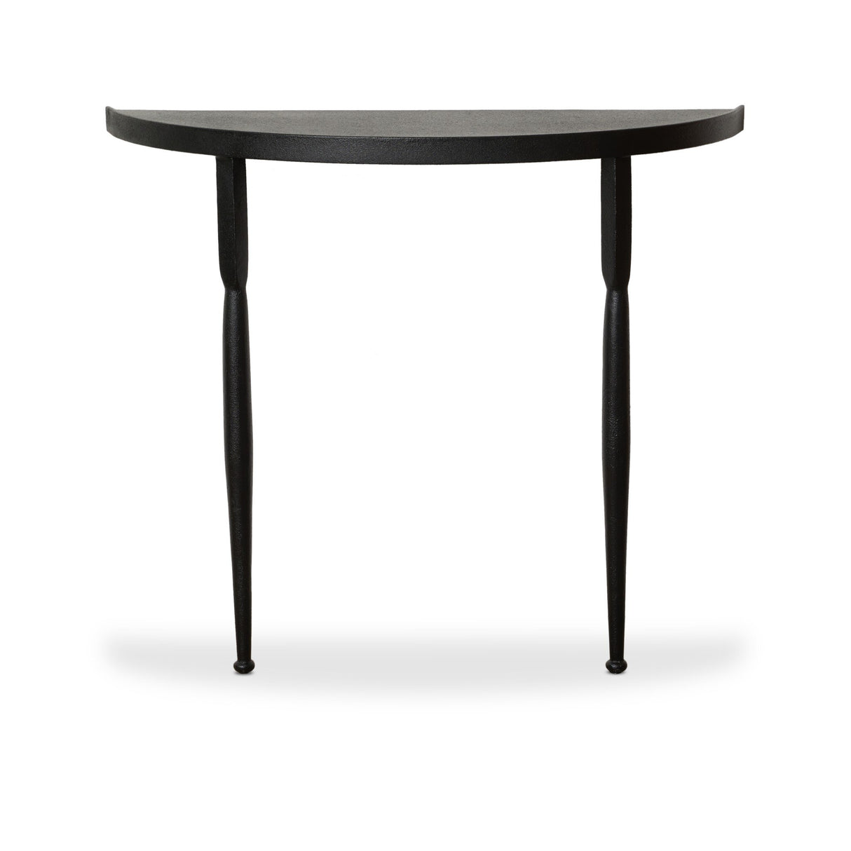 Lois Demilune Console Table in Textured Iron from Four Hands - Luna Furniture