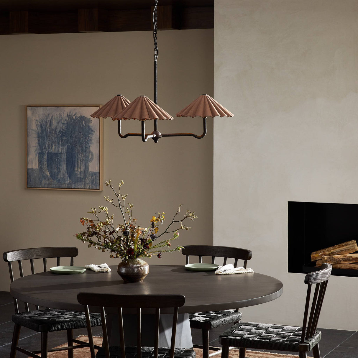 Fiorella Chandelier in Black Wrought Iron from Four Hands - Luna Furniture