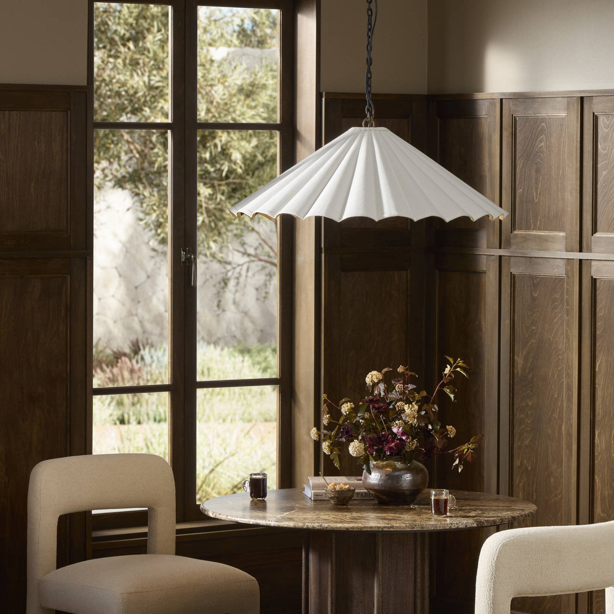 Fiorella Pendant in Black Wrought Iron from Four Hands - Luna Furniture