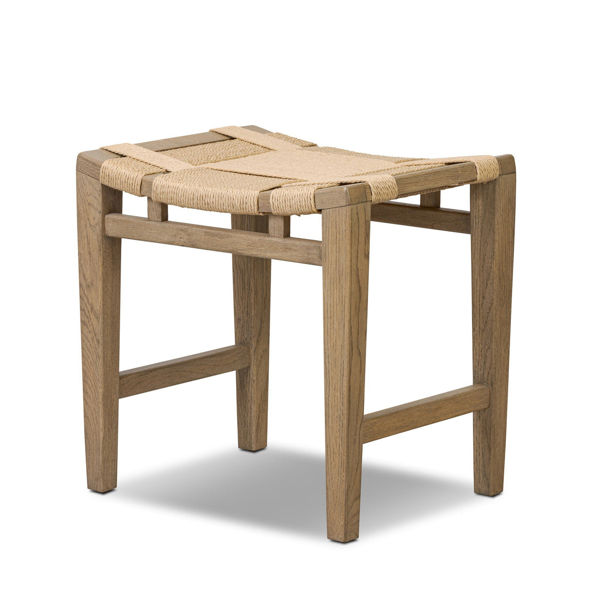 Norma Accent Stool in Natural Paper Cord from Four Hands - Luna Furniture