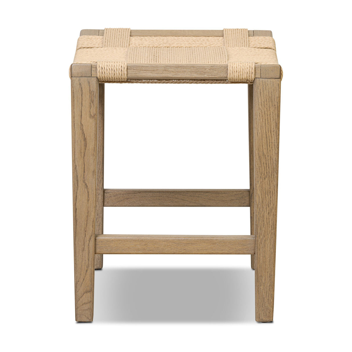 Norma Accent Stool in Natural Paper Cord from Four Hands - Luna Furniture