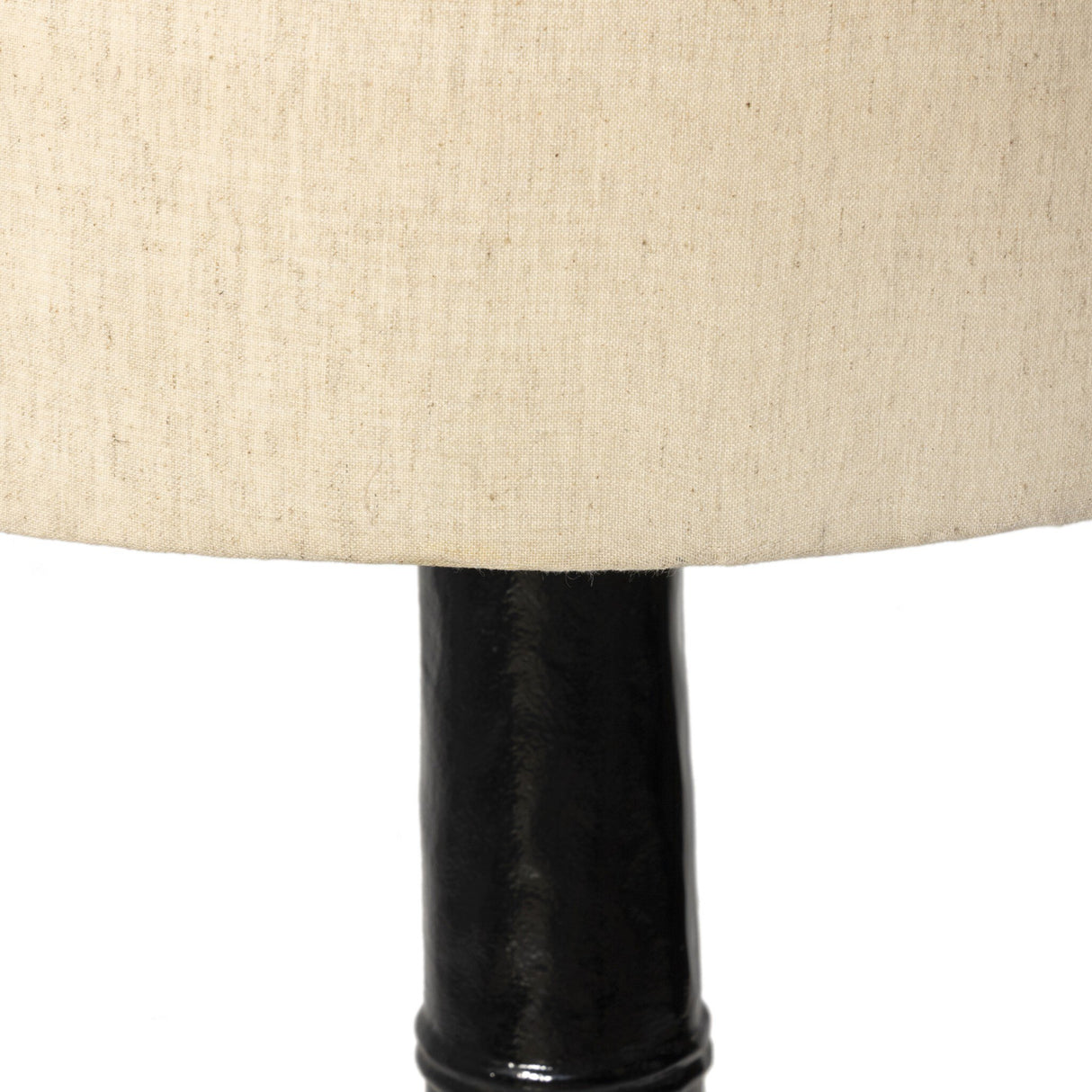 Nerissa Floor Lamp in Glossy Black Cast Aluminum from Four Hands - Luna Furniture