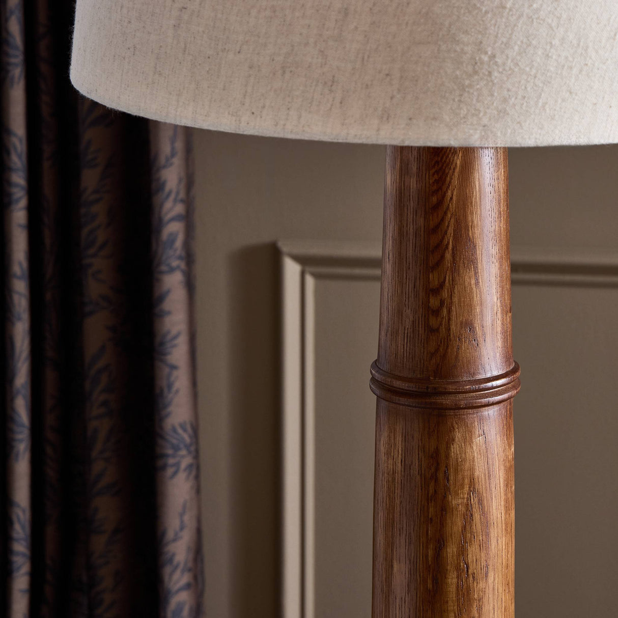 Nerissa Floor Lamp in Warm Brown Oak from Four Hands - Luna Furniture