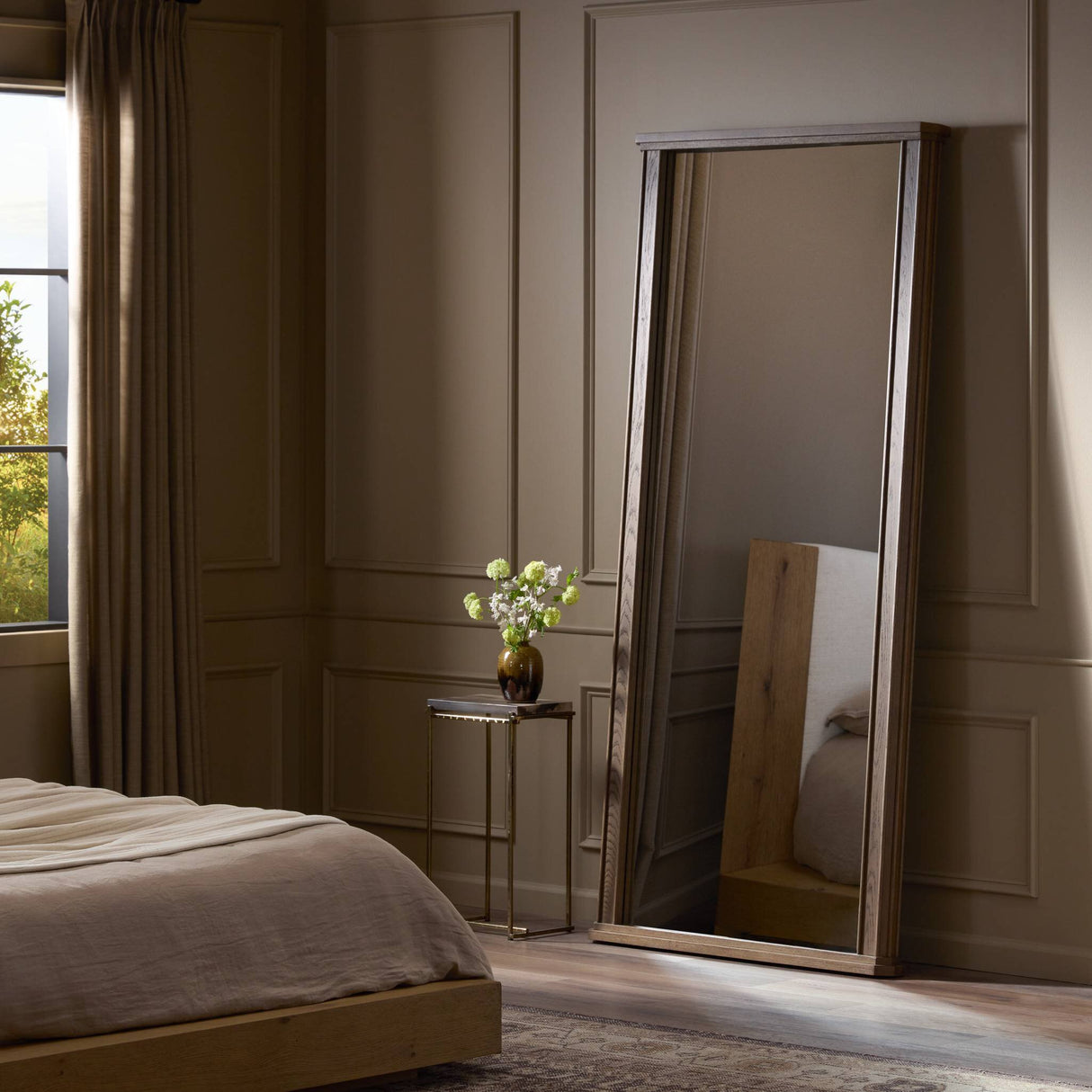 Kish Mirror in Umber Oak Solid from Four Hands - Luna Furniture