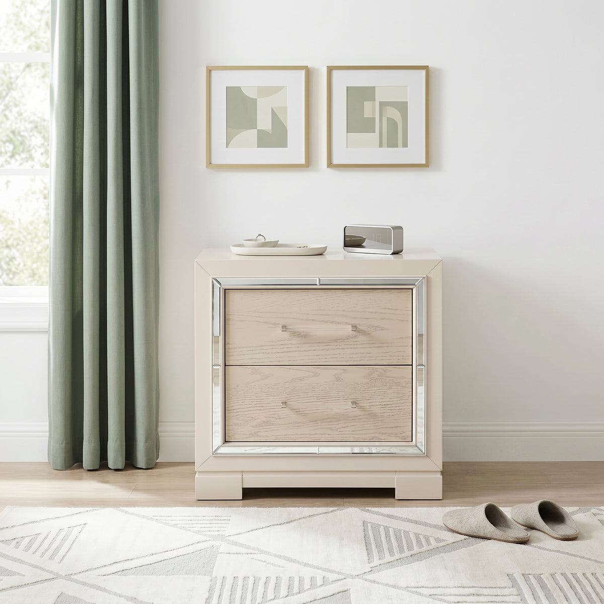 Alabaster Light Gray Nightstand from Homelegance - Luna Furniture