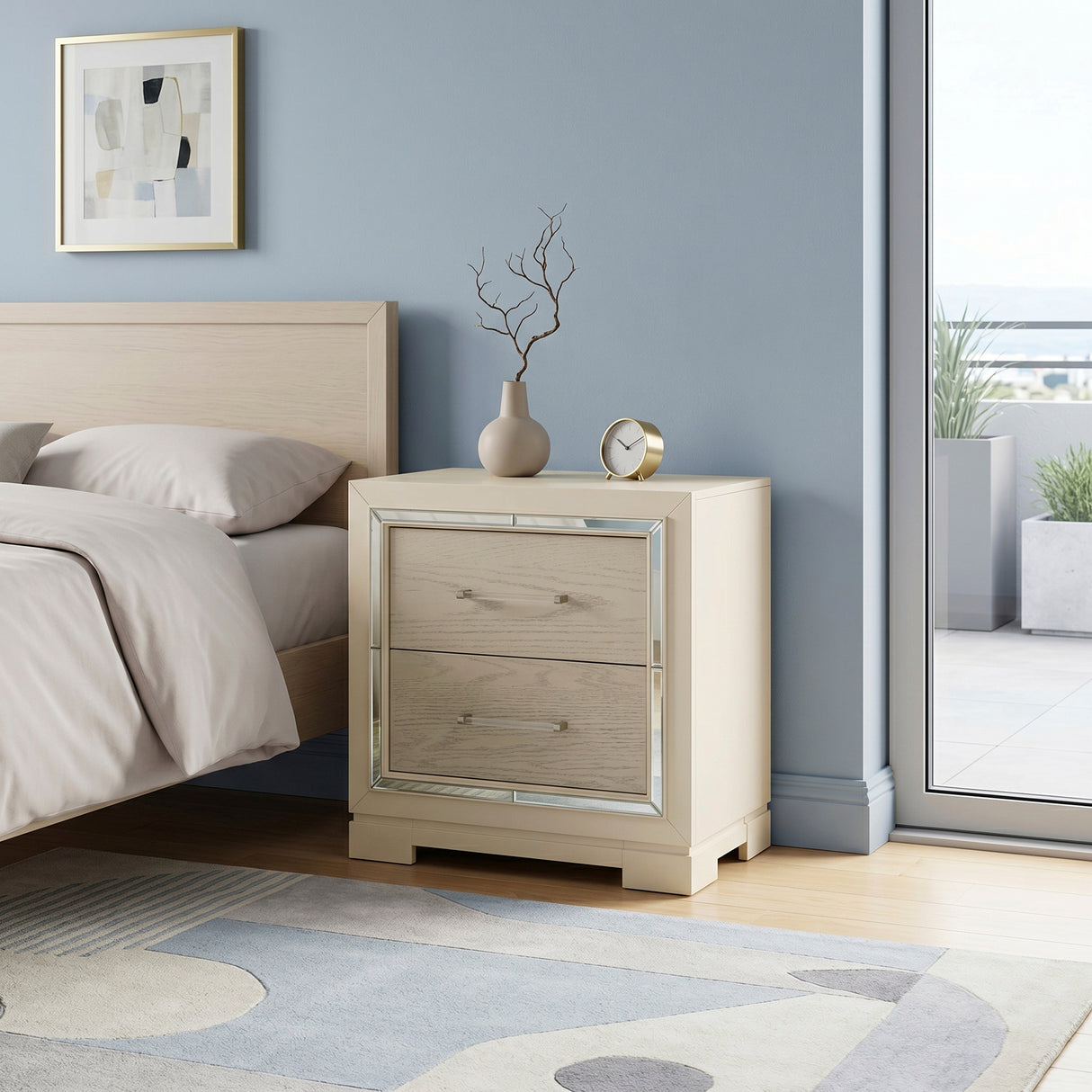 Alabaster Light Gray/Cream Bedroom Set from Homelegance - Luna Furniture