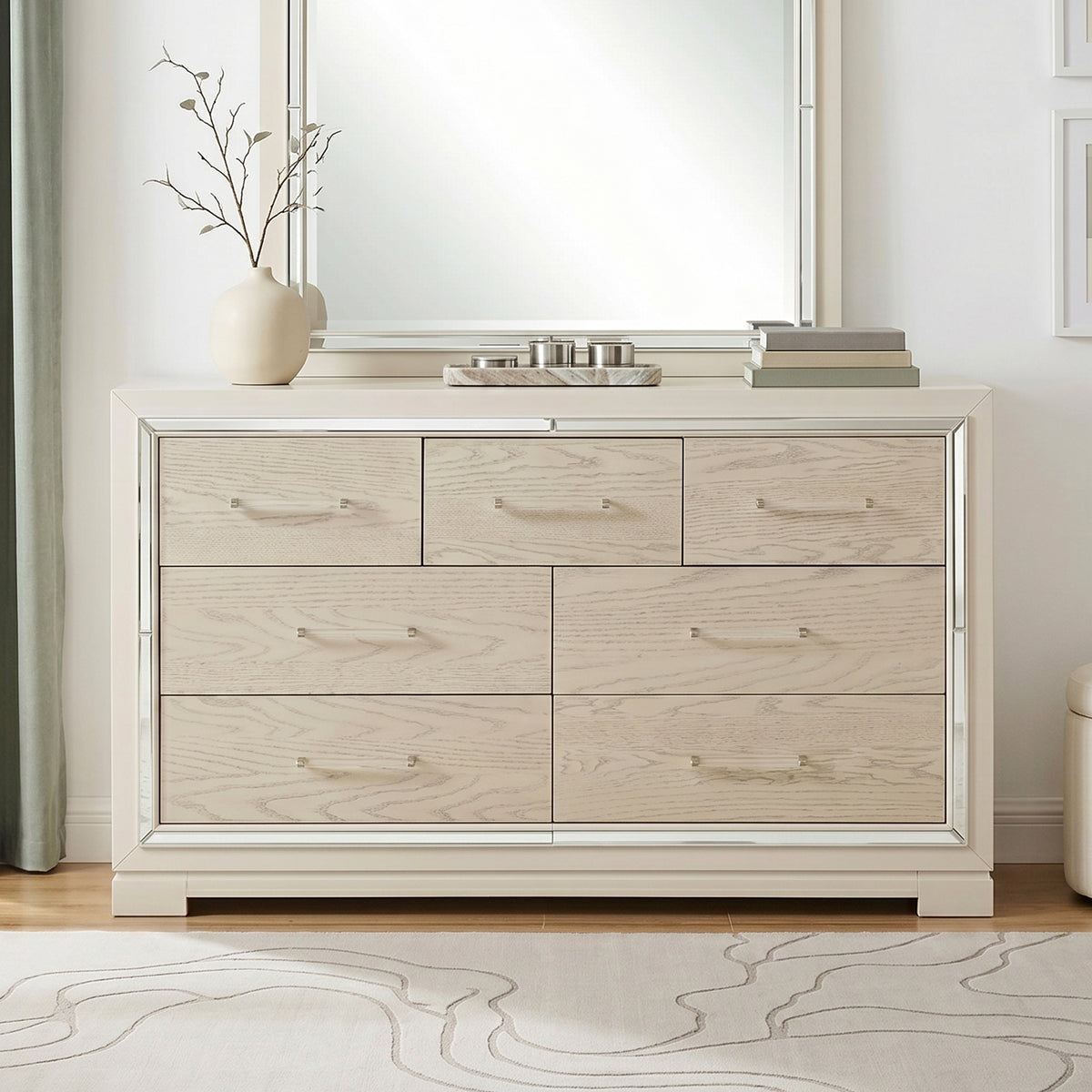 Alabaster Light Gray/Cream Bedroom Set from Homelegance - Luna Furniture